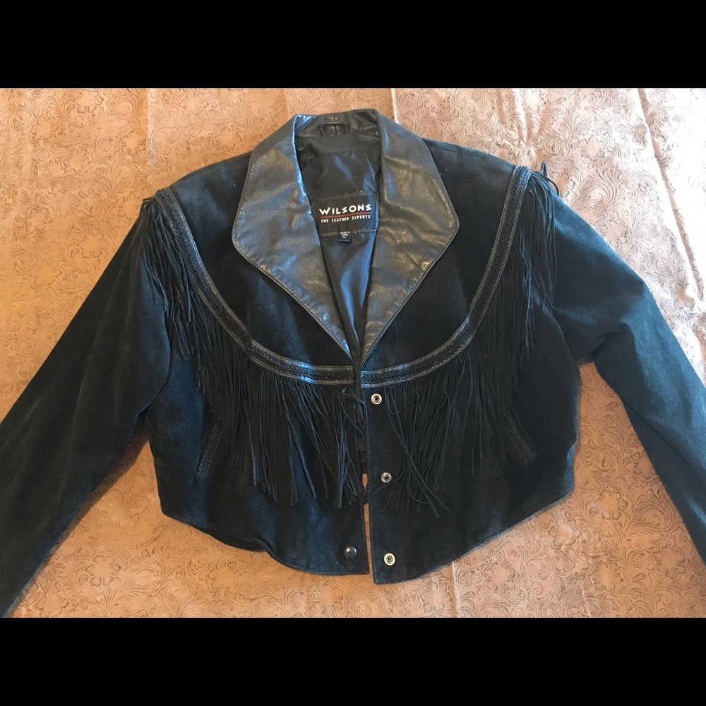 Suede and Leather Fringe Jacket